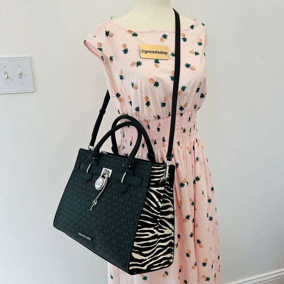 Michael Kors Purse Hamilton Medium Leather Satchel Camel - Picture 10 of 10